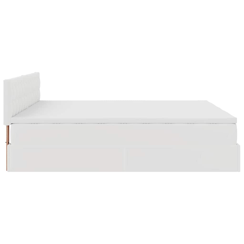 Ottoman bed met matrassen en LED's 180x200cm kunstleer wit is nu te koop bij PeponiXL, paradijselijk wonen!