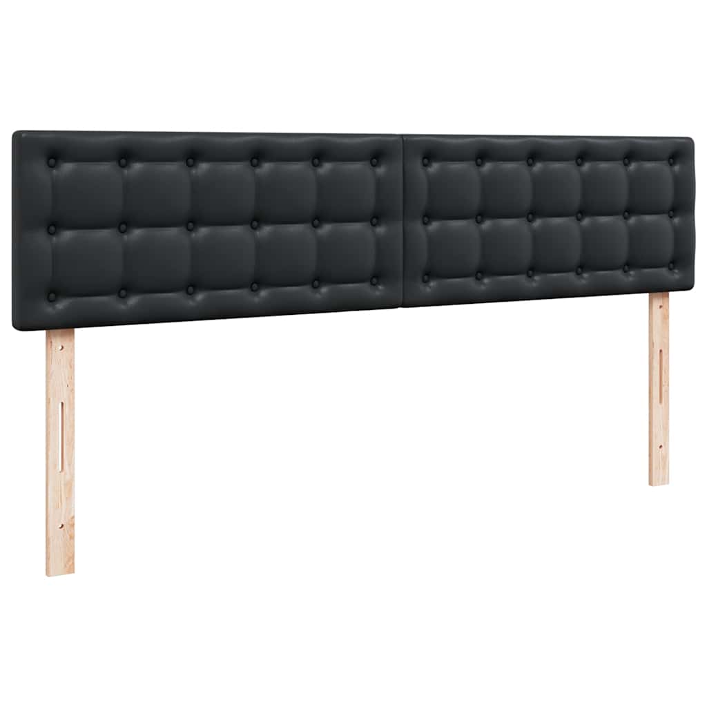 Ottoman bed met matrassen en LED's 200x200cm kunstleer zwart is nu te koop bij PeponiXL, paradijselijk wonen!