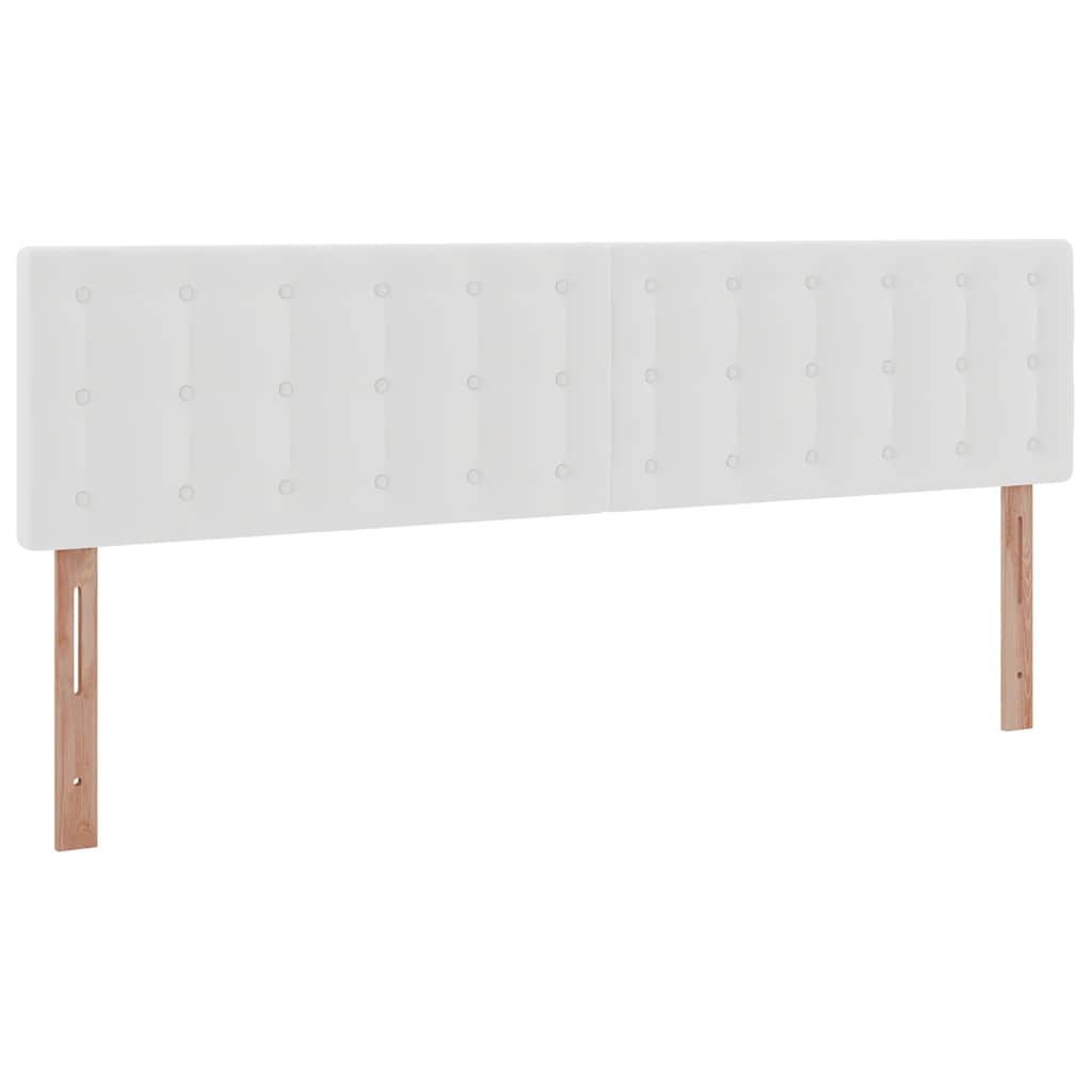 Ottoman bed met matrassen en LED's 200x200cm kunstleer wit is nu te koop bij PeponiXL, paradijselijk wonen!