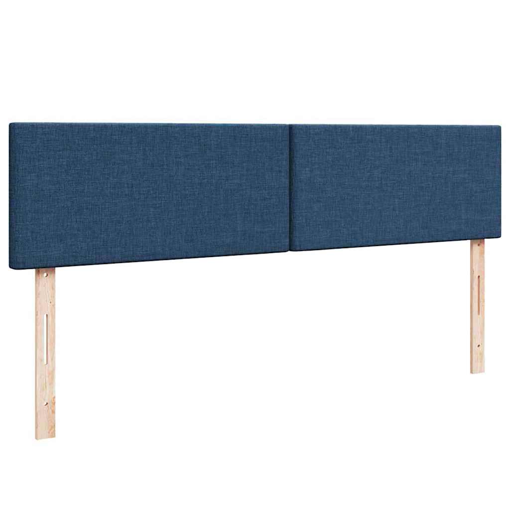 Ottoman bed met matrassen en LED's 180x200cm stof blauw is nu te koop bij PeponiXL, paradijselijk wonen!