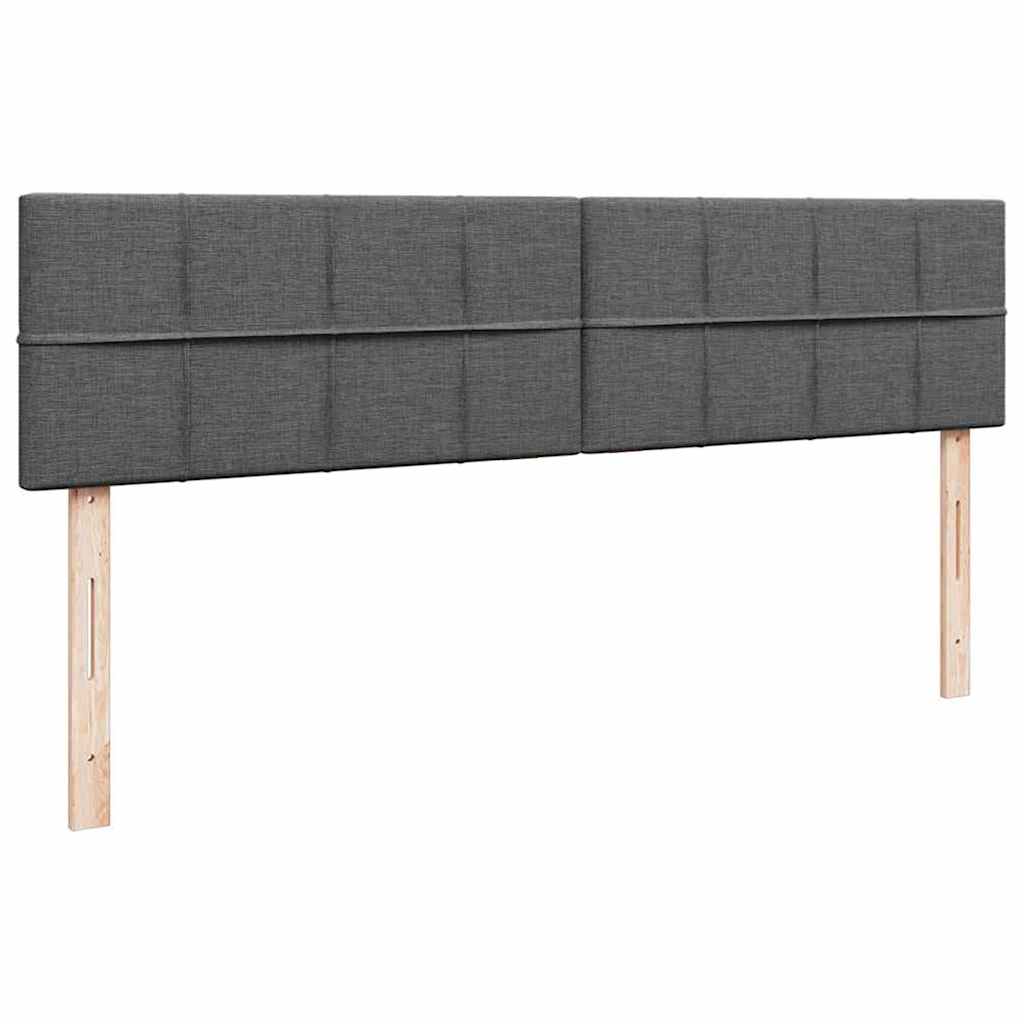 Ottoman bed met matrassen en LED's 180x200cm stof donkergrijs is nu te koop bij PeponiXL, paradijselijk wonen!