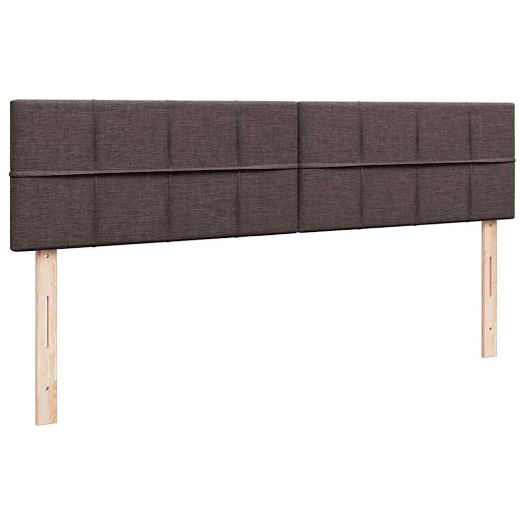 Ottoman bed met matrassen en LED's 180x200cm stof donkerbruin is nu te koop bij PeponiXL, paradijselijk wonen!