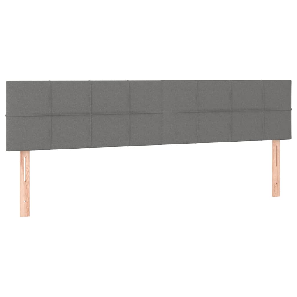 Ottoman bed met matrassen en LED's 200x200cm stof donkergrijs is nu te koop bij PeponiXL, paradijselijk wonen!