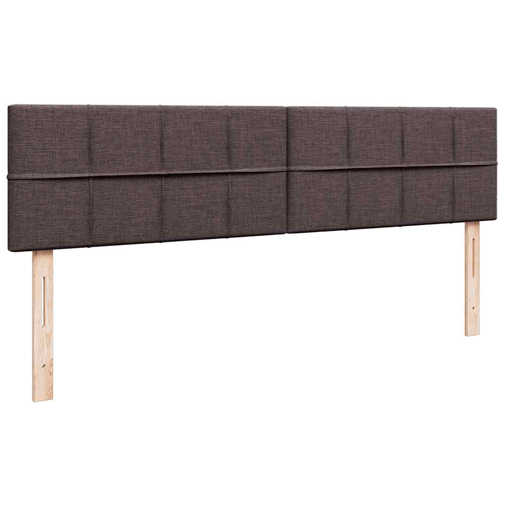 Ottoman bed met matrassen en LED's 200x200cm stof donkerbruin is nu te koop bij PeponiXL, paradijselijk wonen!