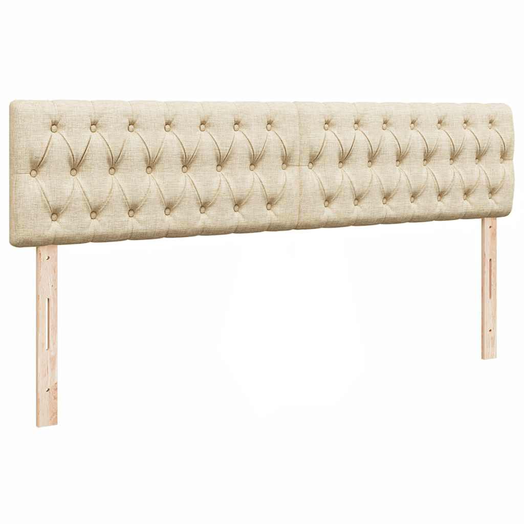 Ottoman bed met matrassen en LED's 180x200cm stof crèmekleurig is nu te koop bij PeponiXL, paradijselijk wonen!