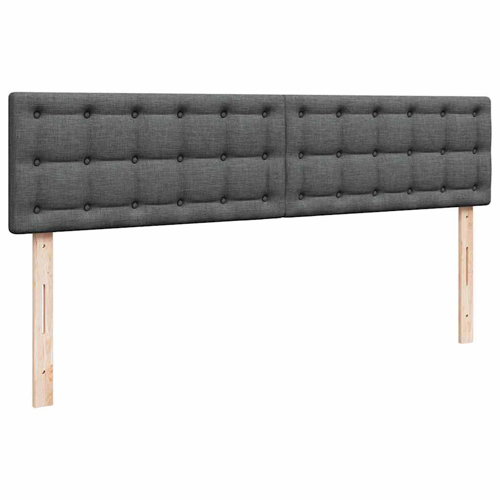 Ottoman bed met matrassen en LED's 180x200cm stof donkergrijs is nu te koop bij PeponiXL, paradijselijk wonen!