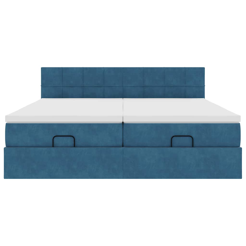 Ottoman bed met matrassen en LED's 160x200cm fluweel is nu te koop bij PeponiXL, paradijselijk wonen!