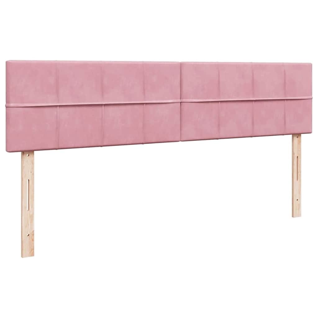 Ottoman bed met matrassen en LED's 160x200cm fluweel roze is nu te koop bij PeponiXL, paradijselijk wonen!