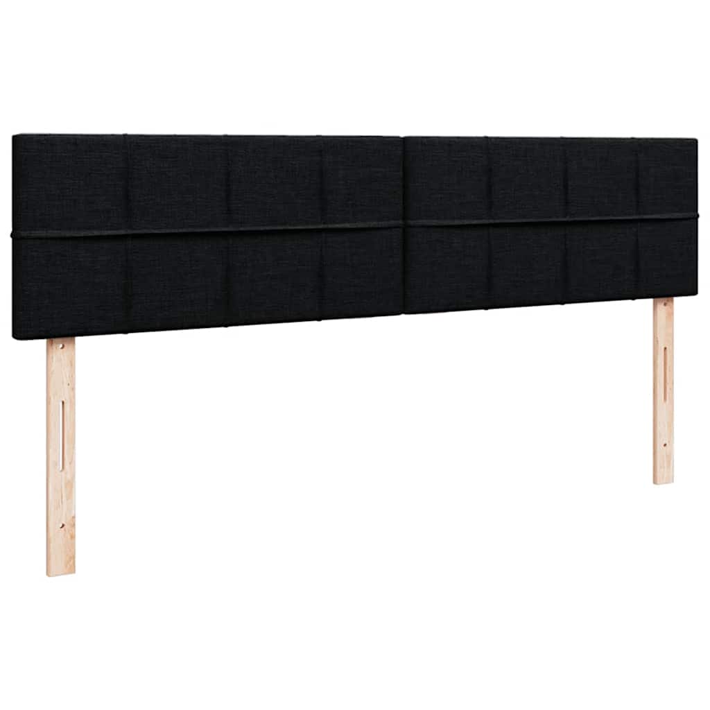 Ottoman bed met matrassen en LED's 180x200cm fluweel zwart is nu te koop bij PeponiXL, paradijselijk wonen!