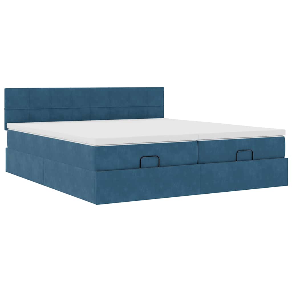 Ottoman bed met matrassen en LED's 180x200cm fluweel is nu te koop bij PeponiXL, paradijselijk wonen!