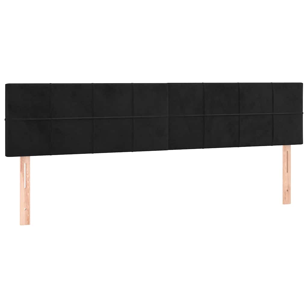 Ottoman bed met matrassen en LED's 200x200cm fluweel zwart is nu te koop bij PeponiXL, paradijselijk wonen!