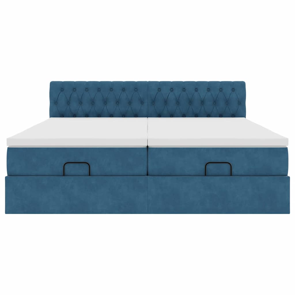 Ottoman bed met matrassen en LED's 160x200cm fluweel is nu te koop bij PeponiXL, paradijselijk wonen!