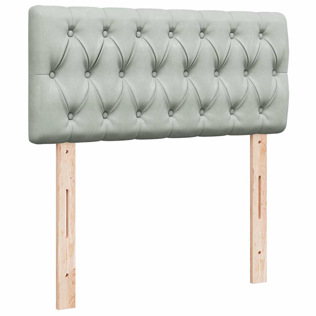 Ottoman bed met matrassen en LED's 200x200cm fluweel lichtgrijs is nu te koop bij PeponiXL, paradijselijk wonen!