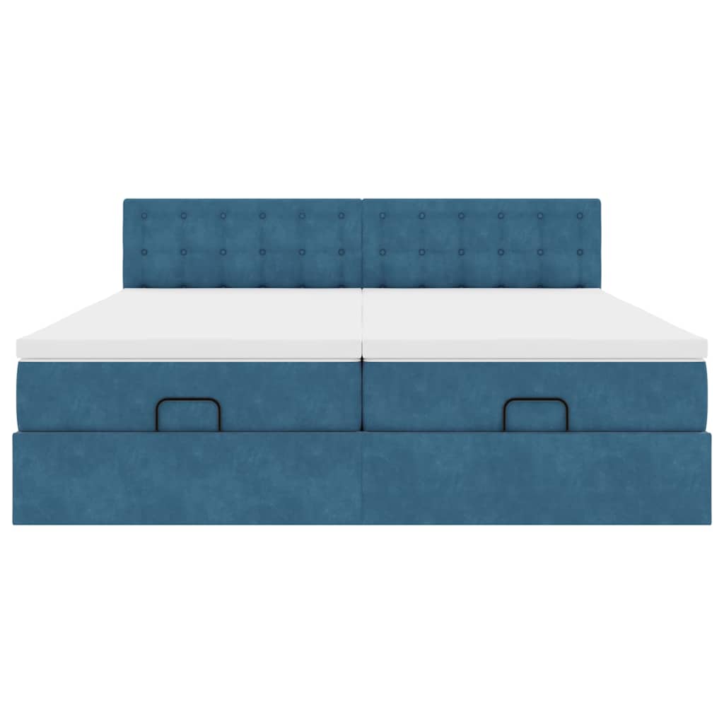 Ottoman bed met matrassen en LED's 160x200cm fluweel is nu te koop bij PeponiXL, paradijselijk wonen!