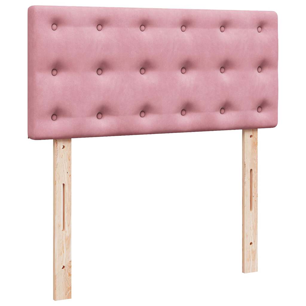 Ottoman bed met matrassen en LED's 160x200cm fluweel roze is nu te koop bij PeponiXL, paradijselijk wonen!