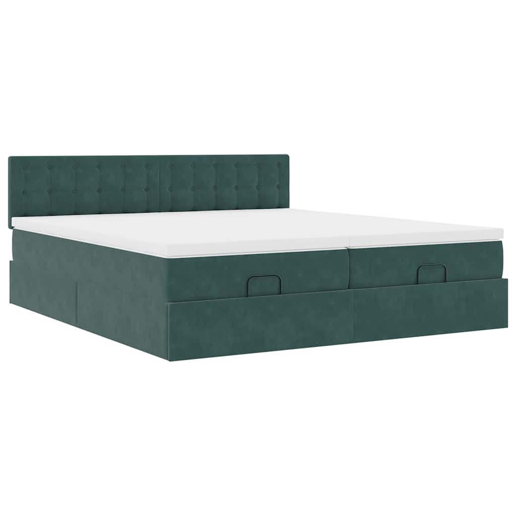 Ottoman bed met matrassen en LED's 180x200cm fluweel is nu te koop bij PeponiXL, paradijselijk wonen!