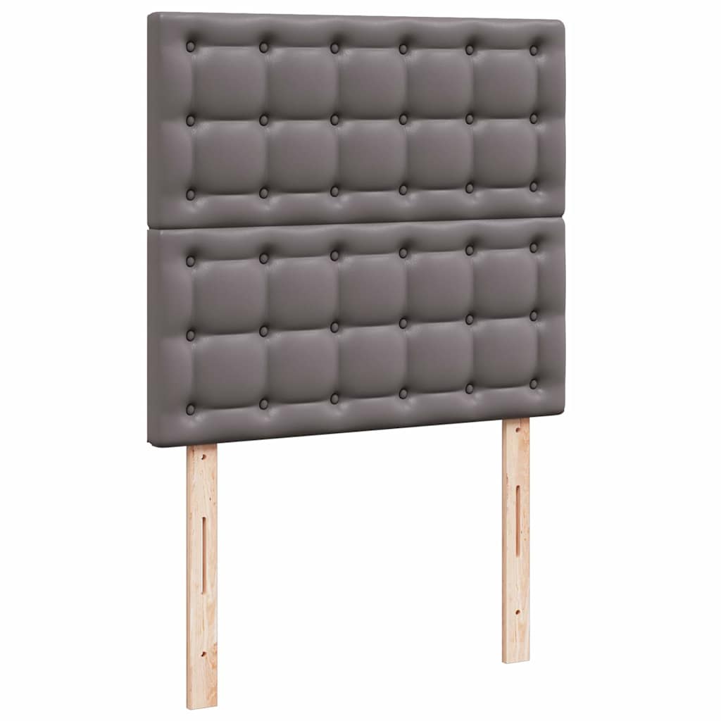 Ottomaanse bed met matras 80x200cm kunstleer grijs is nu te koop bij PeponiXL, paradijselijk wonen!