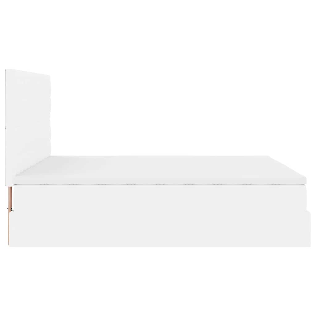 Ottoman bed met matras 160x200cm kunstleer wit is nu te koop bij PeponiXL, paradijselijk wonen!