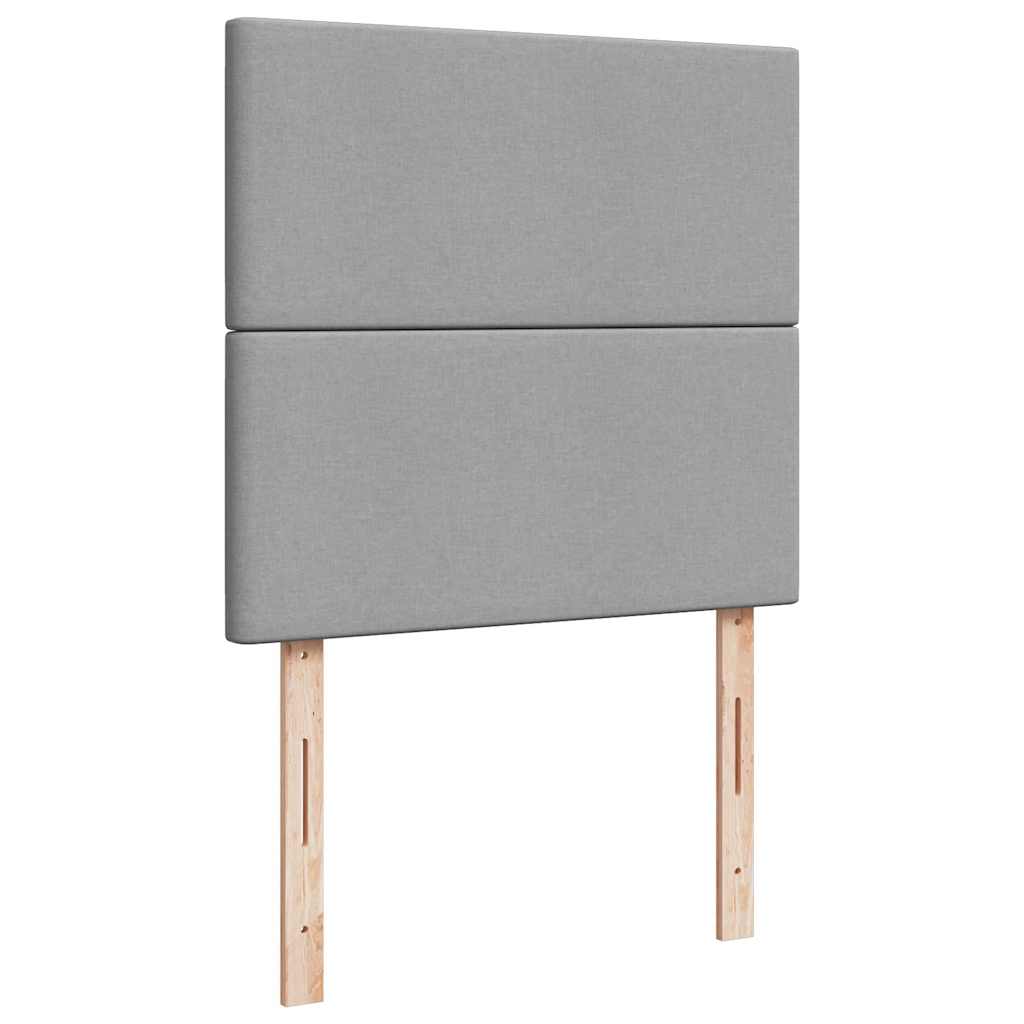 Bed met matras 100x200 cm stof lichtgrijs is nu te koop bij PeponiXL, paradijselijk wonen!