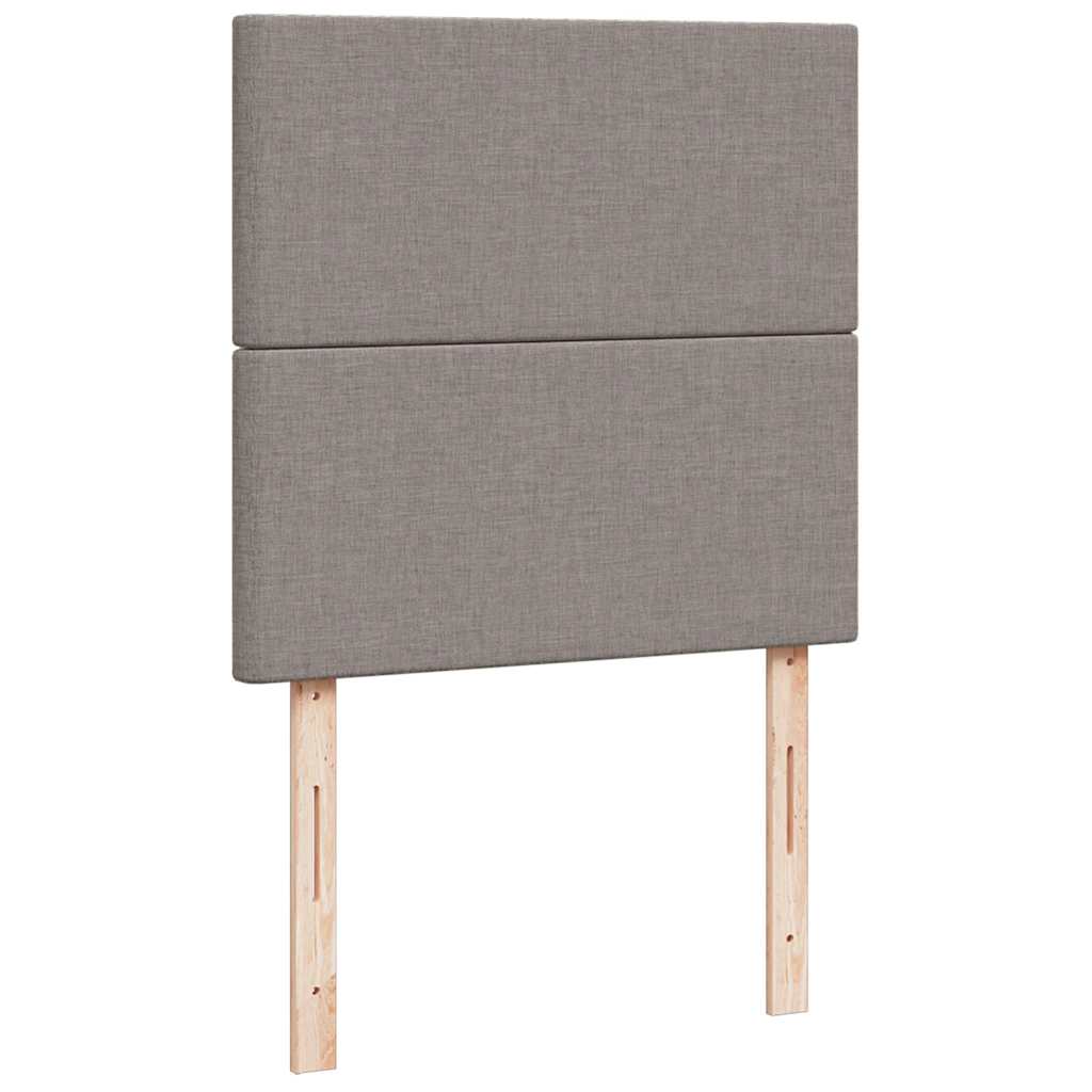 Bed met matras 100x200 cm stof taupe is nu te koop bij PeponiXL, paradijselijk wonen!
