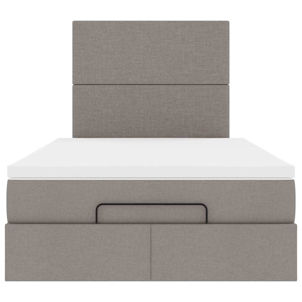 Ottoman bed met matras 120x190 cm stof taupe is nu te koop bij PeponiXL, paradijselijk wonen!
