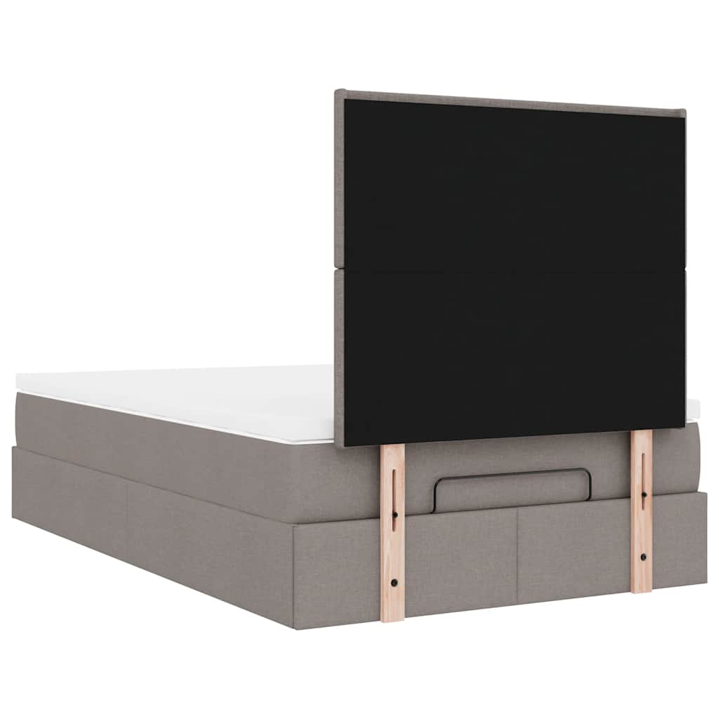Ottoman bed met matras 120x190 cm stof taupe is nu te koop bij PeponiXL, paradijselijk wonen!
