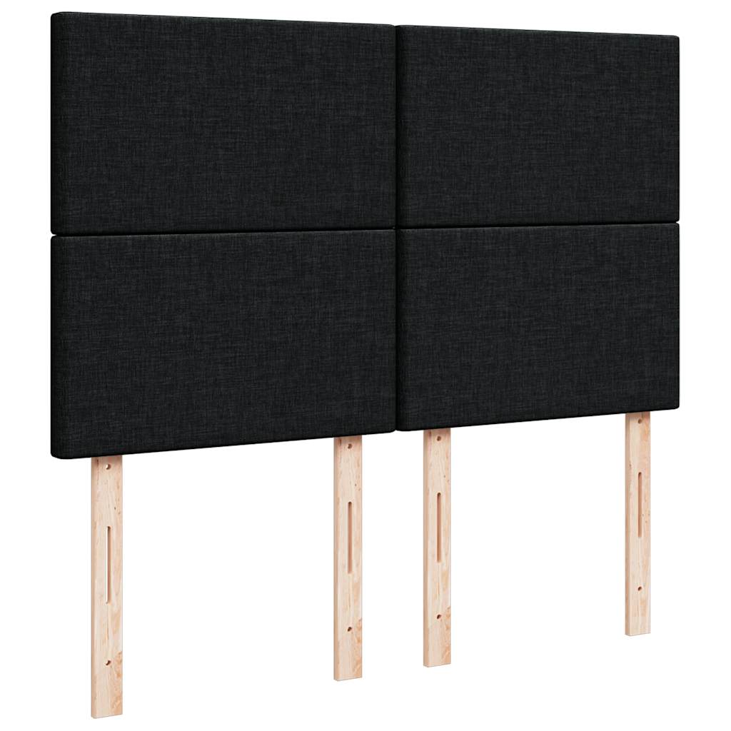 Ottoman bed met matras 140x190cm stof zwart