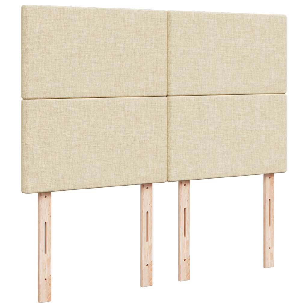 Ottoman bed met matras 140x200cm stof crèmekleurig is nu te koop bij PeponiXL, paradijselijk wonen!