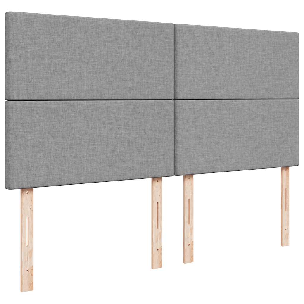 Ottoman bed met matras 160x200cm stof lichtgrijs is nu te koop bij PeponiXL, paradijselijk wonen!