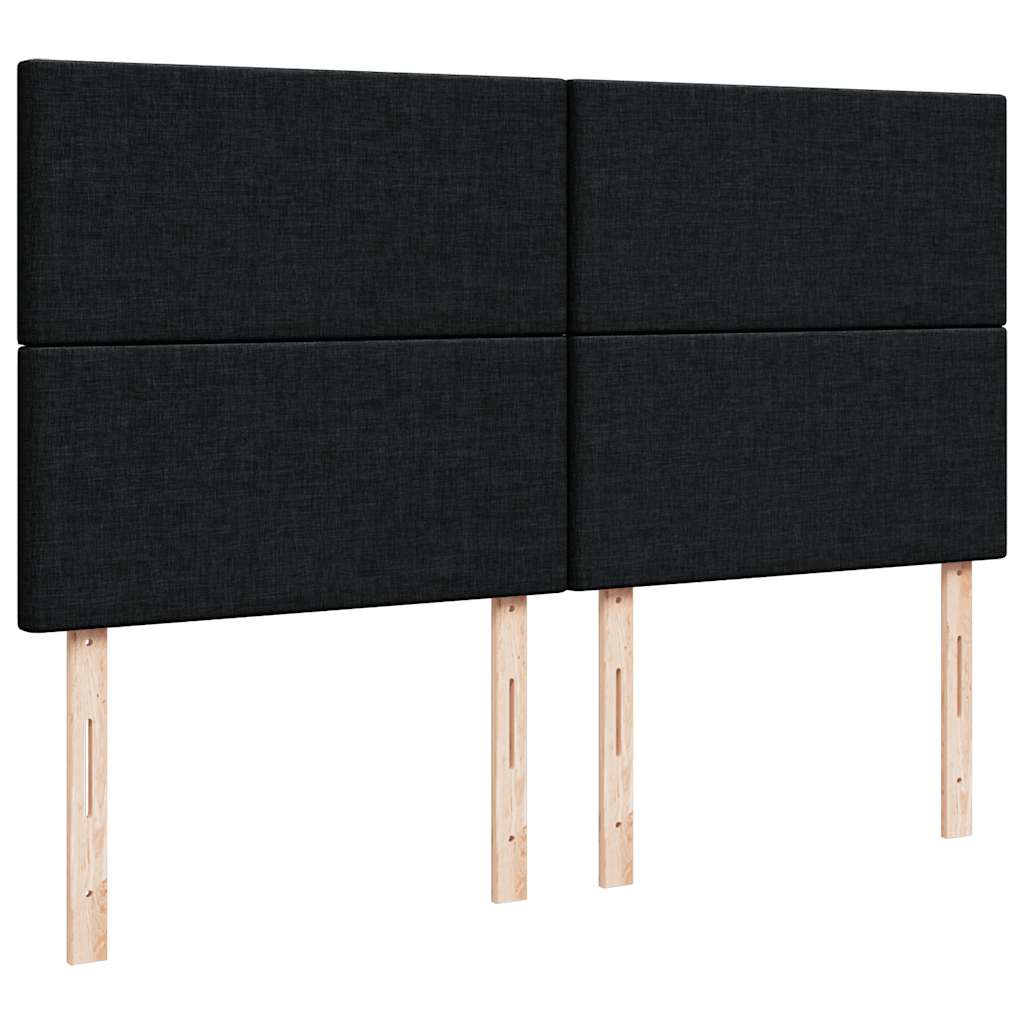 Ottoman bed met matras 160x200cm stof zwart is nu te koop bij PeponiXL, paradijselijk wonen!