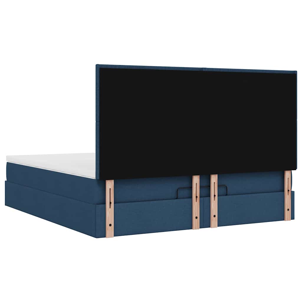 Ottoman bed met matras 180x200cm stof blauw is nu te koop bij PeponiXL, paradijselijk wonen!