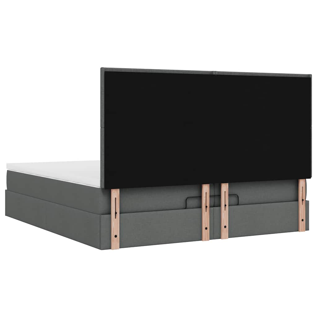 Ottoman bed met matrassen 200x200cm stof donkergrijs is nu te koop bij PeponiXL, paradijselijk wonen!