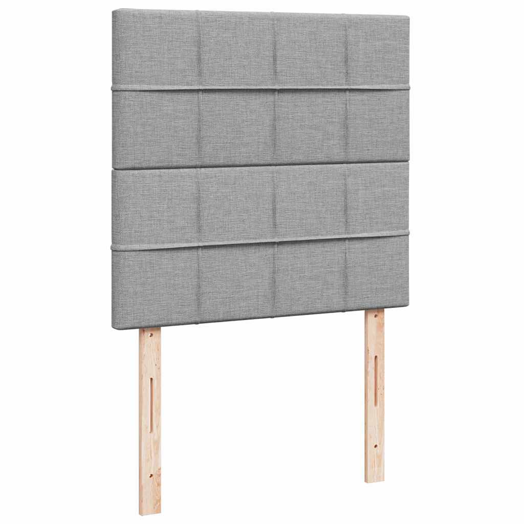 Ottoman bed met matras 80x200cm stof lichtgrijs is nu te koop bij PeponiXL, paradijselijk wonen!