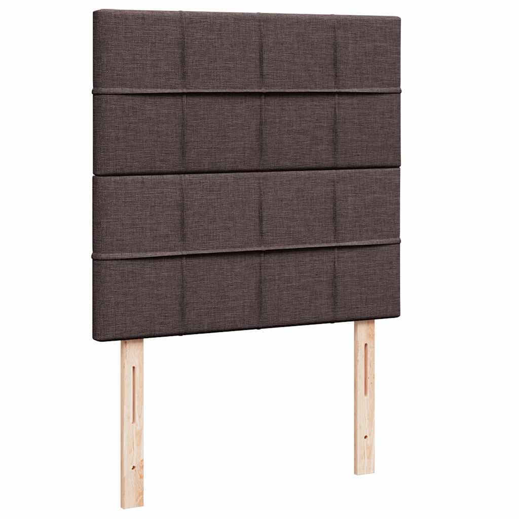 Bed met matras 100x200 cm stof donkerbruin is nu te koop bij PeponiXL, paradijselijk wonen!