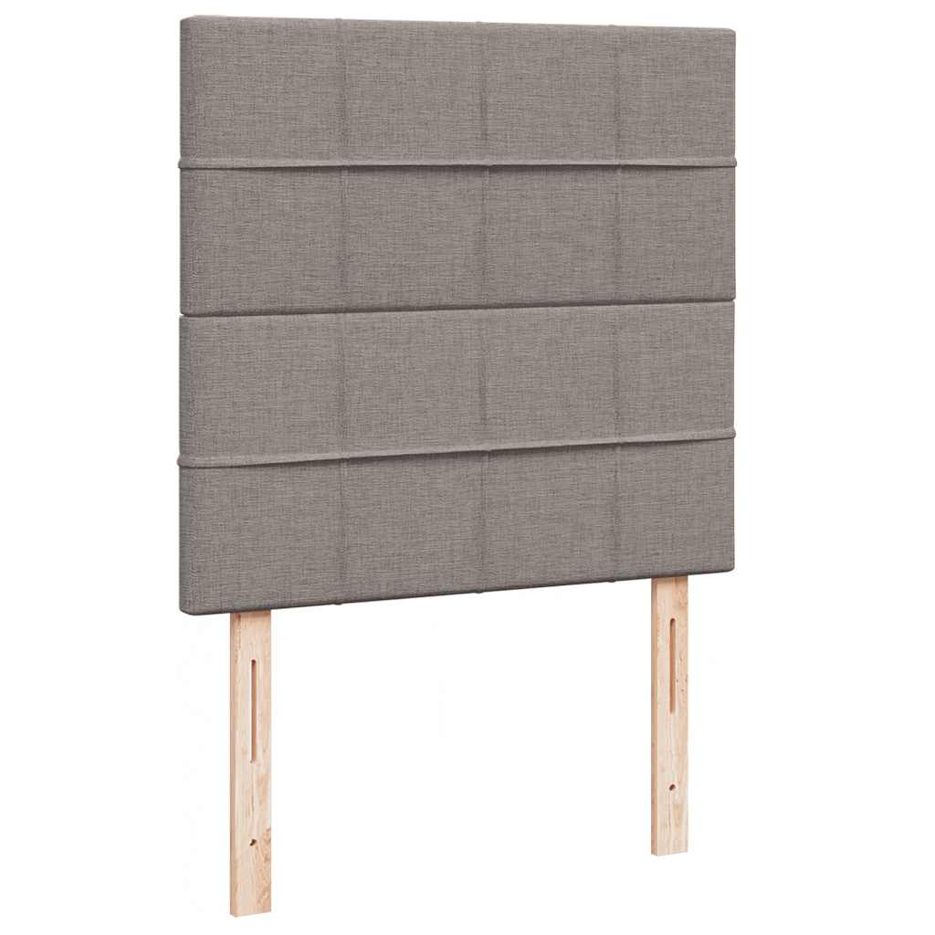 Bed met matras 100x200 cm stof taupe is nu te koop bij PeponiXL, paradijselijk wonen!