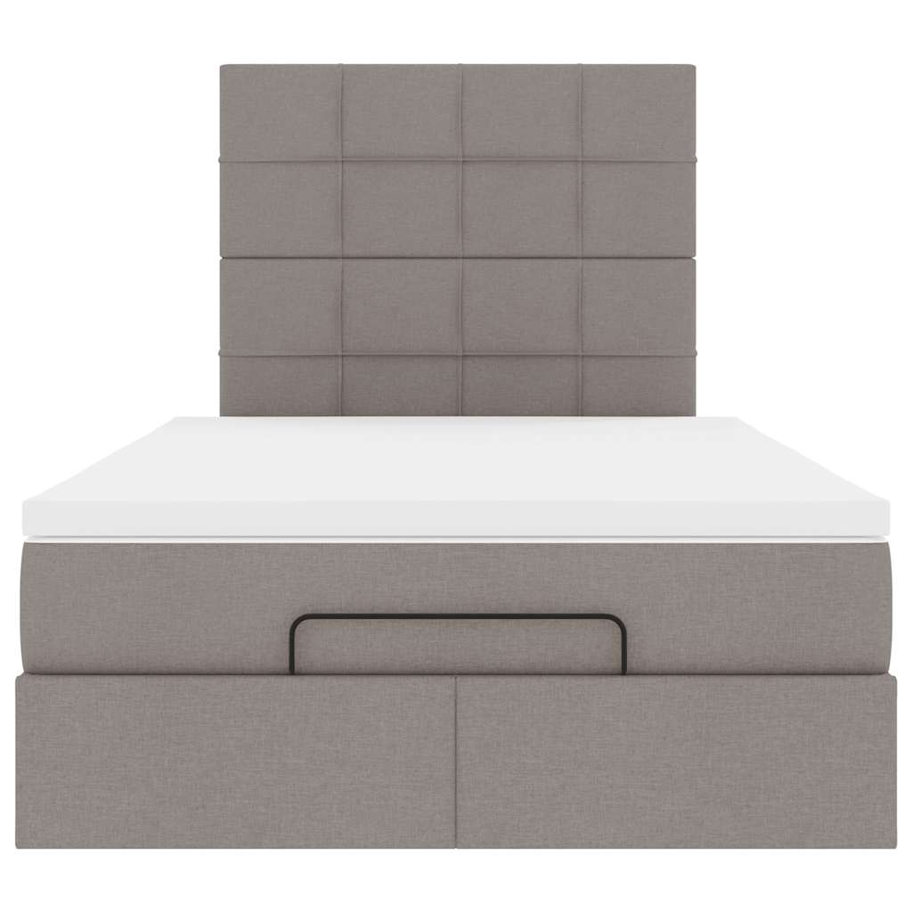Ottoman bed met matras 120x190 cm stof taupe is nu te koop bij PeponiXL, paradijselijk wonen!