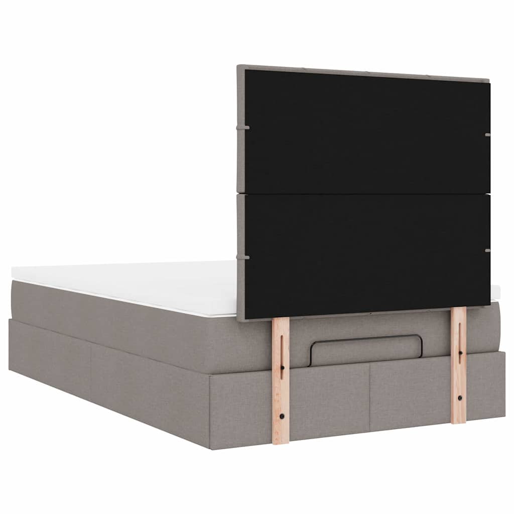 Ottoman bed met matras 120x190 cm stof taupe is nu te koop bij PeponiXL, paradijselijk wonen!