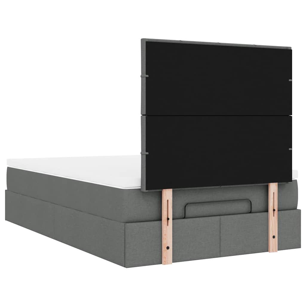 Ottoman bed met matras 120x200cm stof donkergrijs is nu te koop bij PeponiXL, paradijselijk wonen!