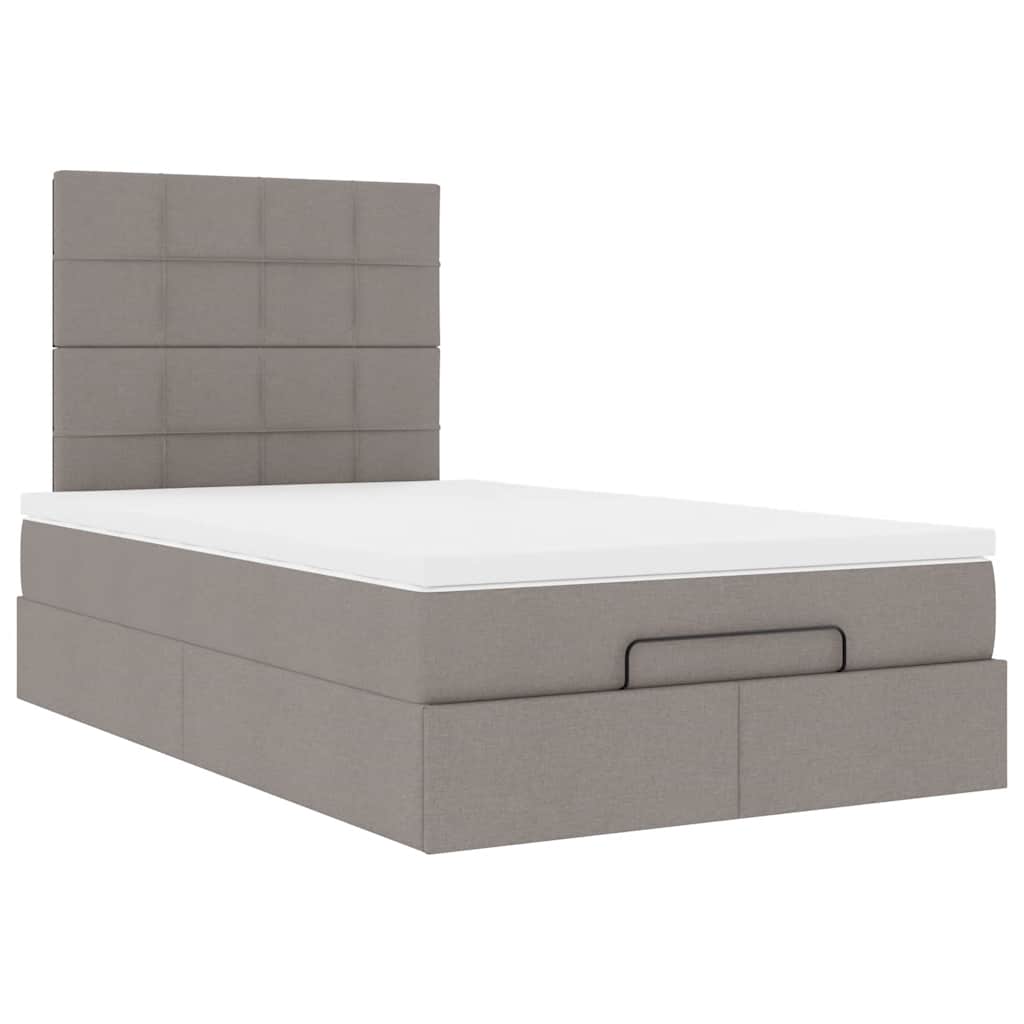 Ottoman bed met matras 120x200cm stof taupe is nu te koop bij PeponiXL, paradijselijk wonen!