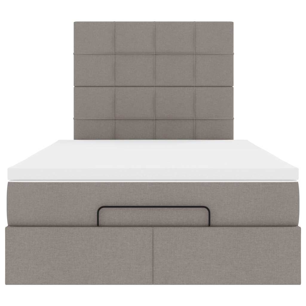 Ottoman bed met matras 120x200cm stof taupe is nu te koop bij PeponiXL, paradijselijk wonen!