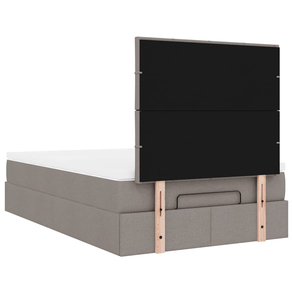 Ottoman bed met matras 120x200cm stof taupe is nu te koop bij PeponiXL, paradijselijk wonen!