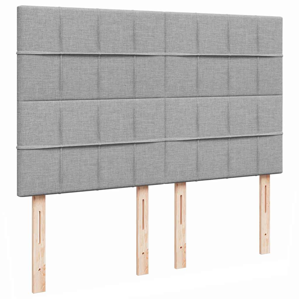 Ottoman bed met matras 140x200cm stof lichtgrijs is nu te koop bij PeponiXL, paradijselijk wonen!