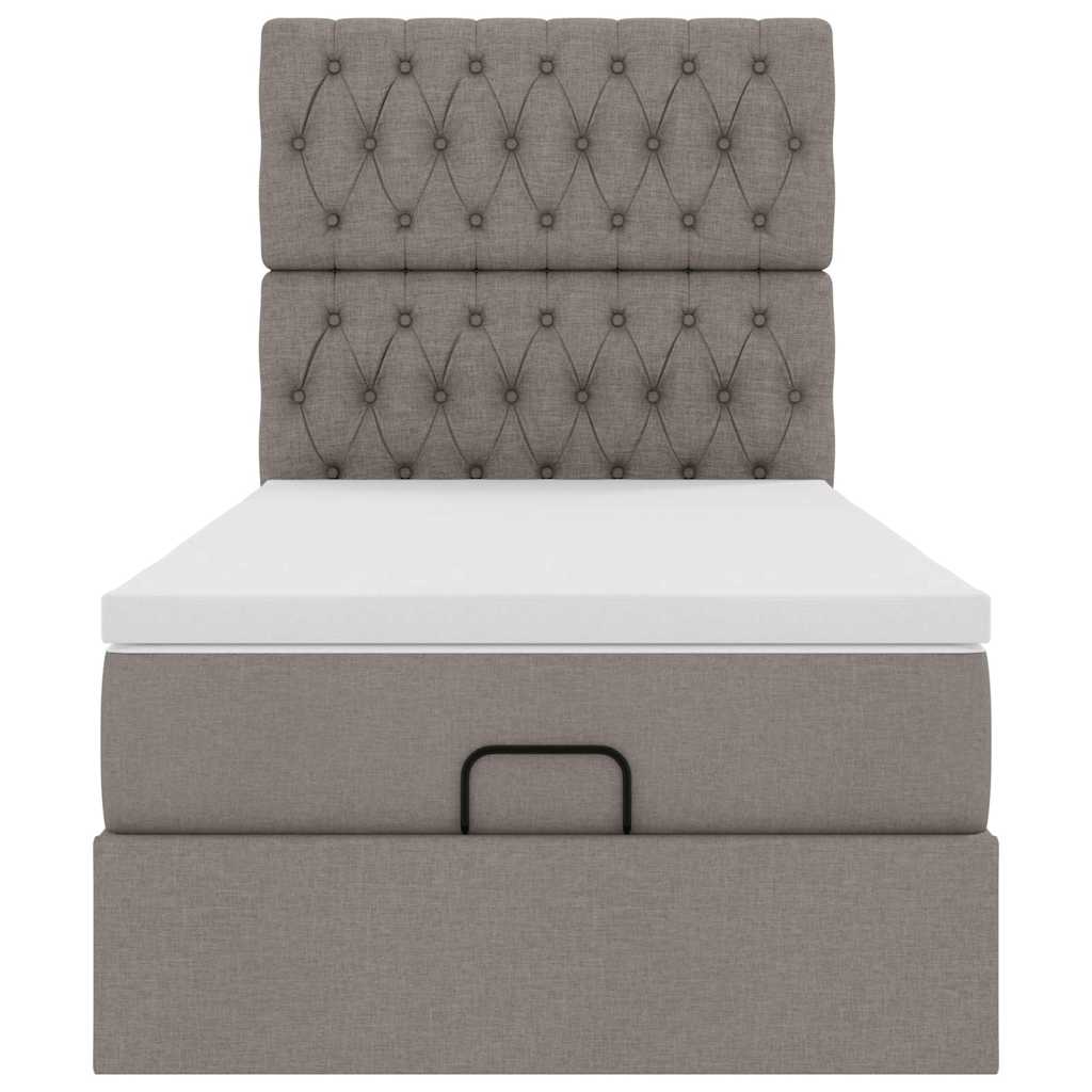 Ottoman bed met matras 90x190cm stof taupe is nu te koop bij PeponiXL, paradijselijk wonen!