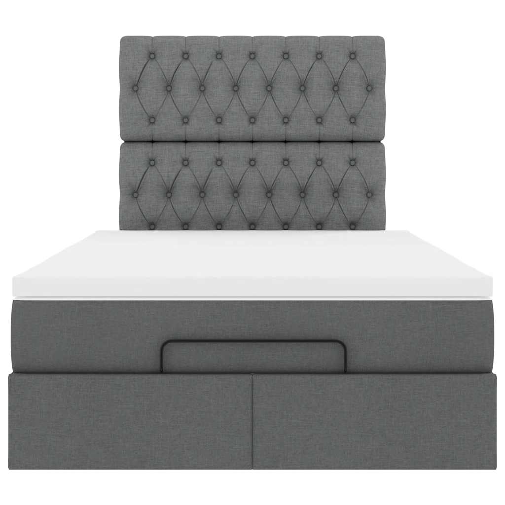 Ottoman bed met matras 120x200cm stof donkergrijs is nu te koop bij PeponiXL, paradijselijk wonen!
