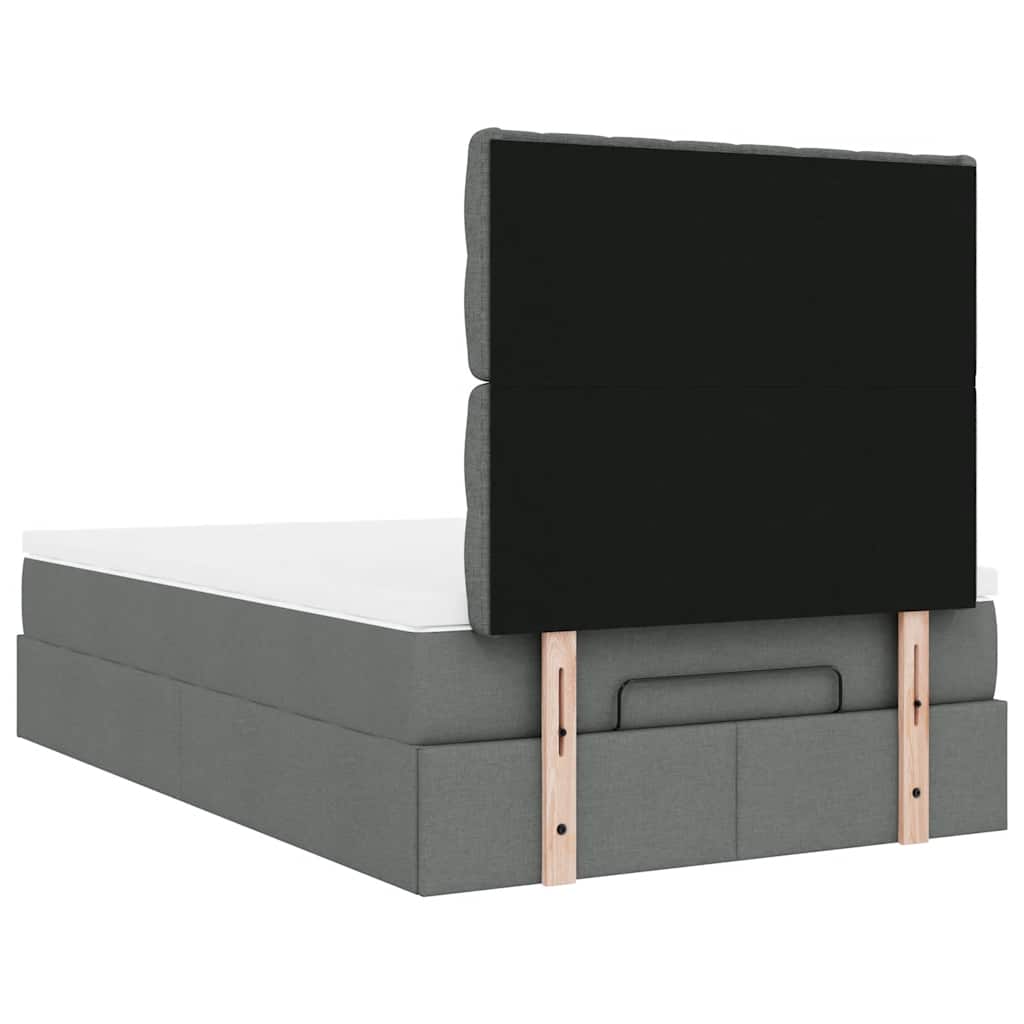 Ottoman bed met matras 120x200cm stof donkergrijs is nu te koop bij PeponiXL, paradijselijk wonen!