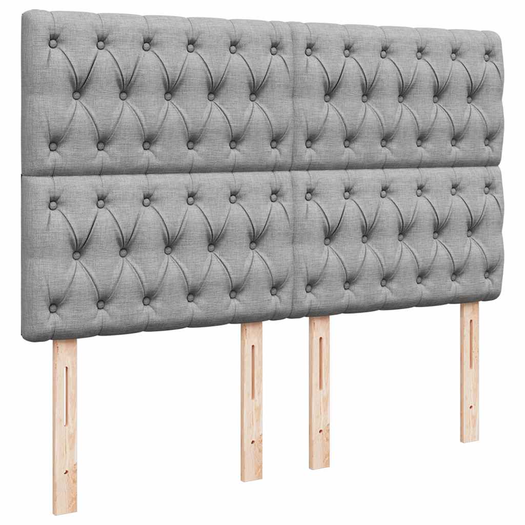 Ottoman bed met matras 140x200cm stof lichtgrijs is nu te koop bij PeponiXL, paradijselijk wonen!