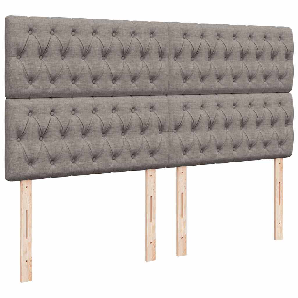 Ottoman bed met matrassen 200x200cm stof taupe is nu te koop bij PeponiXL, paradijselijk wonen!