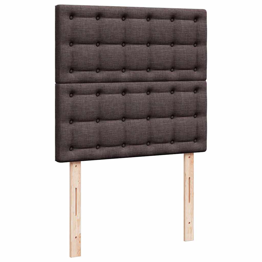 Bed met matras 90x200 cm stof donkerbruin is nu te koop bij PeponiXL, paradijselijk wonen!