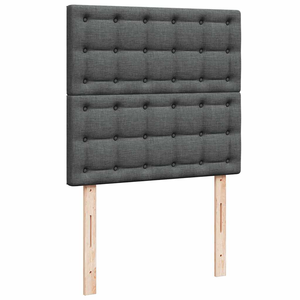 Ottoman bed met matras 100x200cm stof donkergrijs is nu te koop bij PeponiXL, paradijselijk wonen!