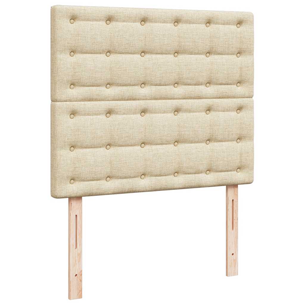 Ottoman bed met matras 120x190cm stof crèmekleurig is nu te koop bij PeponiXL, paradijselijk wonen!
